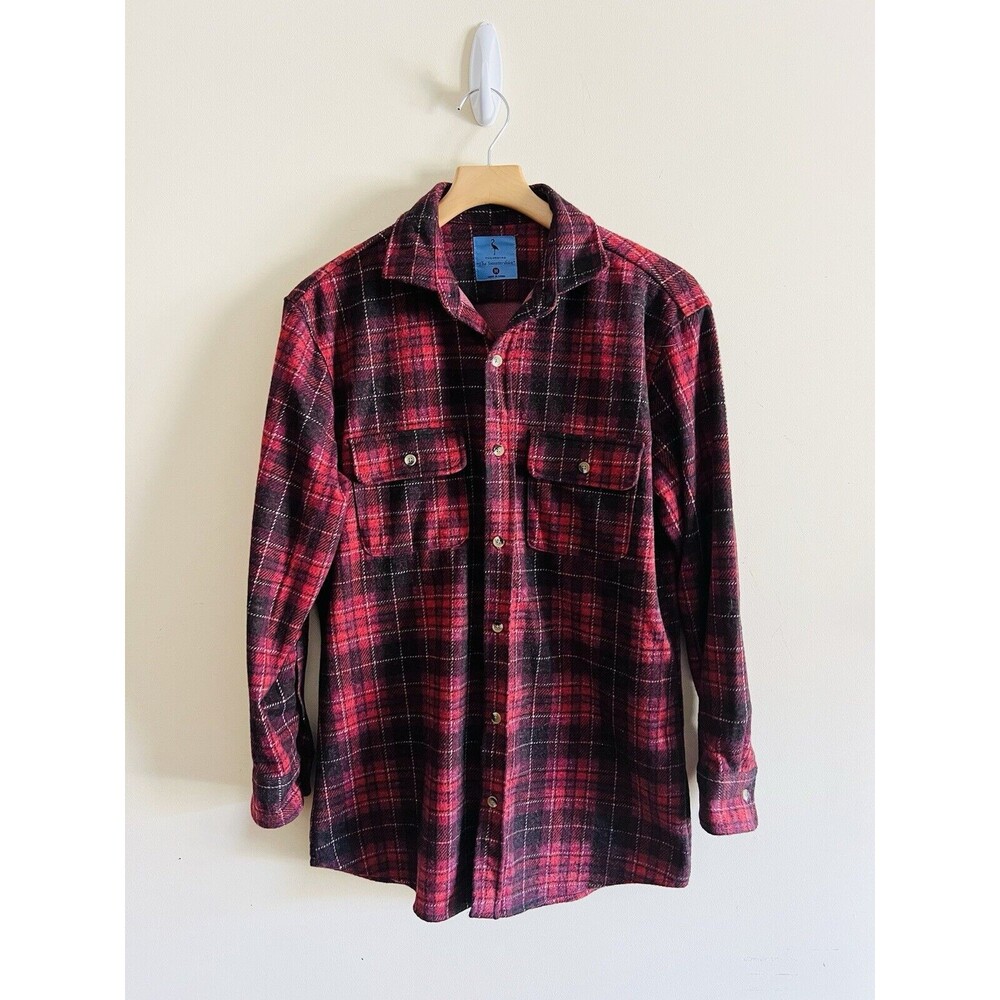 Tailorbyrd The Sweatershirt Mens M Red Buffalo Check Plaid Super Soft Flannel - Picture 1 of 5